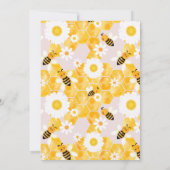 Binnenkort familie van drie Bumble Bee Baby shower Kaart (Achterkant)