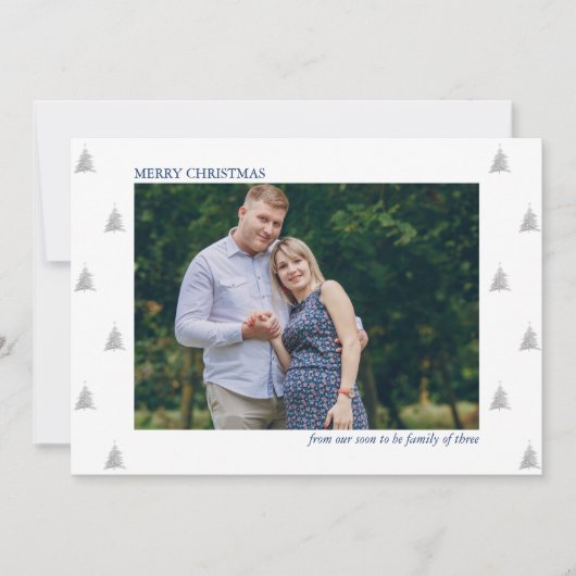 Binnenkort familie van drie fotofeestdagen aankondiging (Voorkant)