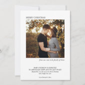 Binnenkort familie van drie minimale foto zwangers aankondiging (Voorkant)