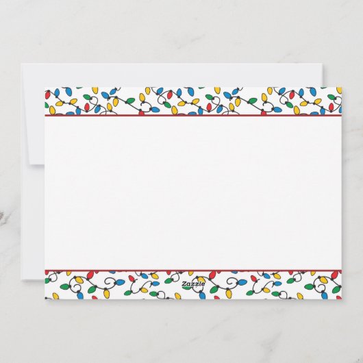 Binnenkort familie van vier kleurrijke Typografie Feestdagenkaart (Achterkant)