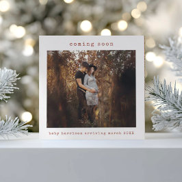 Binnenkort feestelijke zwangerschapsaankondiging K Feestdagenkaart