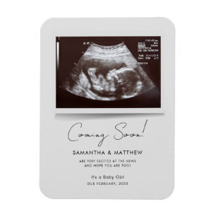 Binnenkort Foto Baby Scan Echografie Zwangerschap Magneet