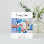 Binnenkort foto baby zwangerschapsaankondiging (Staand voorkant)