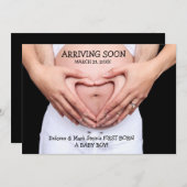 Binnenkort foto Zwangerschap Aankondiging (Voorkant / Achterkant)