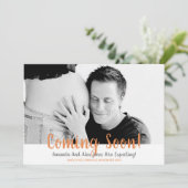 Binnenkort foto Zwangerschap Aankondiging (Staand voorkant)