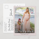 Binnenkort foto Zwangerschap Aankondigingskaart (Voorkant / Achterkant)