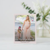Binnenkort foto Zwangerschap Aankondigingskaart (Staand voorkant)