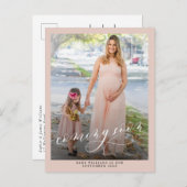 Binnenkort foto Zwangerschap Aankondigingskaart (Voorkant / Achterkant)