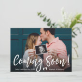 Binnenkort Fotokaart zwangerschapsaankondiging kaa Kaart (Staand voorkant)