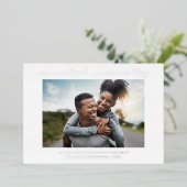 Binnenkort gehuwd als feestfeest folie uitnodiging (Staand Voorkant)