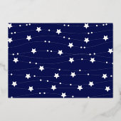 Binnenkort gehuwd als feestfeest folie uitnodiging (Achterkant)