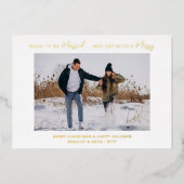 Binnenkort gehuwd als feestfeest folie uitnodiging (Voorkant)