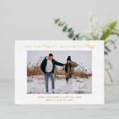 Binnenkort gehuwd als feestfeest folie uitnodiging (Staand Voorkant)