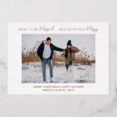 Binnenkort gehuwd als feestfeest folie uitnodiging (Voorkant)