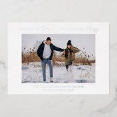 Binnenkort gehuwd als feestfeest folie uitnodiging (Voorkant)