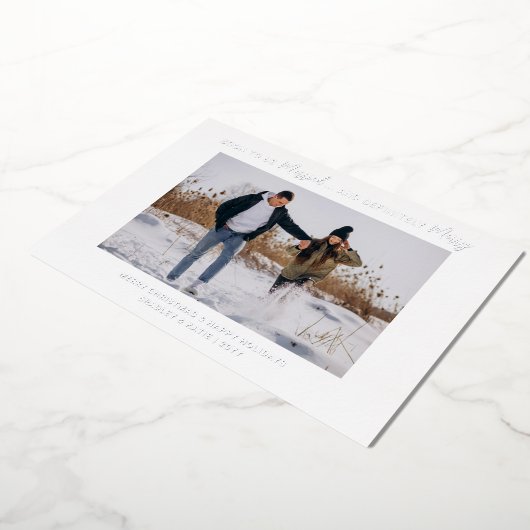 Binnenkort gehuwd als feestfeest folie uitnodiging (Gedraaid)