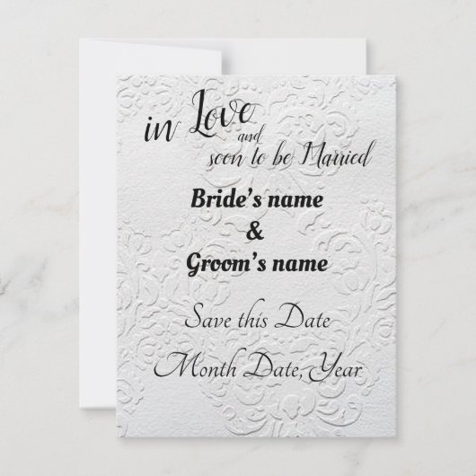 "Binnenkort gehuwd "De datum van aankondiging opsl (Voorkant)