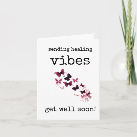 Binnenkort genezend vibes, vlinders kaart (Voorkant)