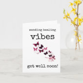 Binnenkort genezend vibes, vlinders kaart (Gele Bloem)
