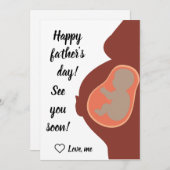 Binnenkort gepersonaliseerd als vader, Happy Vader Feestdagenkaart (Voorkant / Achterkant)