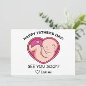 Binnenkort gepersonaliseerd als vader, Happy Vader Feestdagenkaart (Staand voorkant)