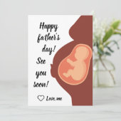 Binnenkort gepersonaliseerd als vader, Happy Vader Feestdagenkaart (Staand voorkant)