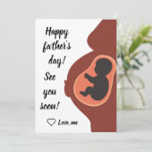 Binnenkort gepersonaliseerd als vader, Happy Vader Feestdagenkaart (Staand voorkant)
