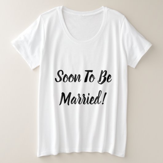 Binnenkort Getrouwd Grote Maat T-shirt (Design voorkant)