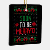 Binnenkort getrouwd met Merry's Christmas Bride &  Keramisch Ornament (Rechts)