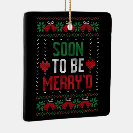 Binnenkort getrouwd met Merry's Christmas Bride &  Keramisch Ornament (Rechts)