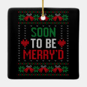 Binnenkort getrouwd met Merry's Christmas Bride &  Keramisch Ornament (Achterkant)