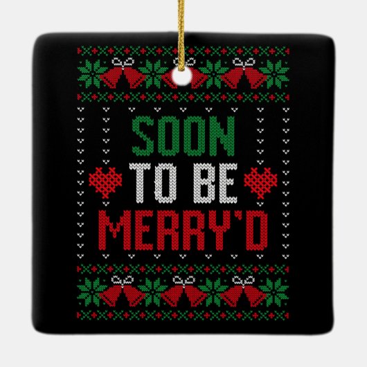 Binnenkort getrouwd met Merry's Christmas Bride &  Keramisch Ornament (Achterkant)