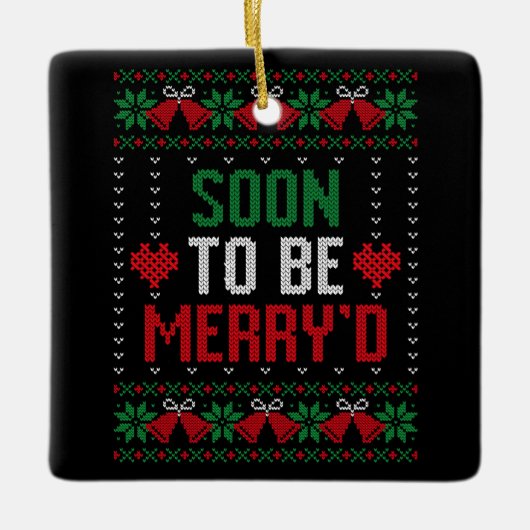 Binnenkort getrouwd met Merry's Christmas Bride &  Keramisch Ornament (Voorkant)