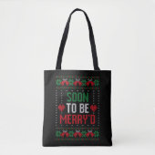 Binnenkort Getrouwd Prettig Kerst Bruid & Bruidego Tote Bag (Voorkant)
