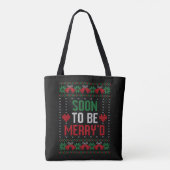 Binnenkort Getrouwd Prettig Kerst Bruid & Bruidego Tote Bag (Achterkant)