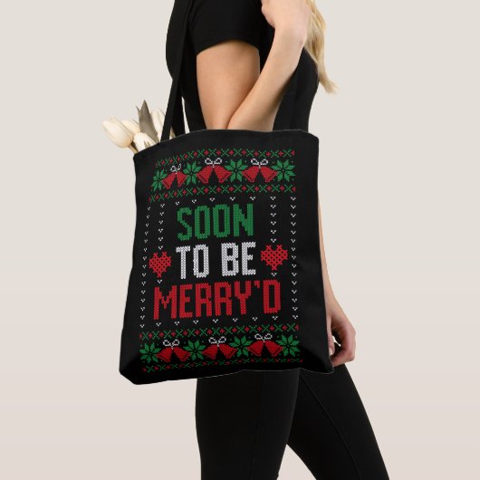 Binnenkort Getrouwd Prettig Kerst Bruid & Bruidego Tote Bag (Dichtbij)