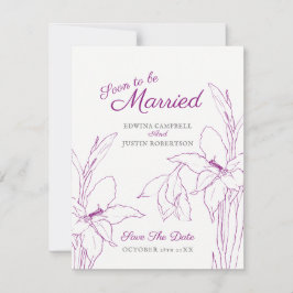 Binnenkort getrouwde botanica gladiolus moerbei kaart