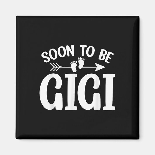 Binnenkort Gigi Vrouwen Zwangerschap Aankondiging  Magneet (Voorkant)