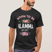 Binnenkort Glamma Est 2023 Funny Floral moeder D T-shirt (Voorkant)
