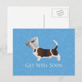 Binnenkort goed - Basset Hound Male Briefkaart (Voorkant / Achterkant)