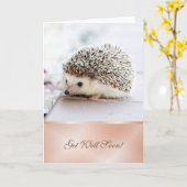 Binnenkort goed | Cute Hedegel Kaart (Gele Bloem)