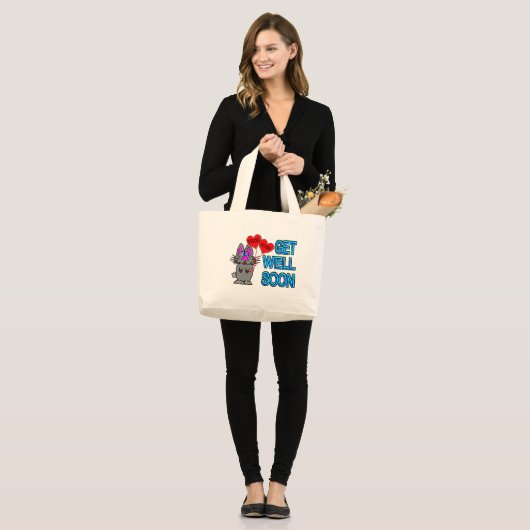 Binnenkort goed grote tote bag (Voorkant (model))