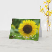 Binnenkort goed: Heldere en vrolijke zonnebloem Kaart (Gele Bloem)