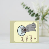 Binnenkort goed | Kat met klonen Briefkaart (Staand voorkant)