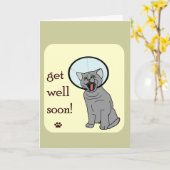 Binnenkort goed | Kat met klonen Kaart (Gele Bloem)