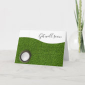 Binnenkort goed met twee golfballen en t-shirt op  kaart (Voorkant)