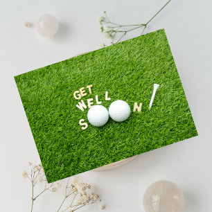 Binnenkort goed met twee golfballen en t-shirt op  kaart