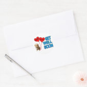 Binnenkort goed ronde sticker (Envelop)