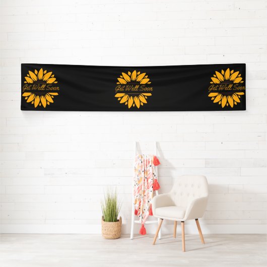 Binnenkort goed - Zonnebloem 2,5x12 Vinylbanner Spandoek (Insitu)
