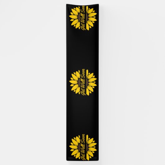Binnenkort goed - Zonnebloem 2,5x12 Vinylbanner Spandoek (Verticaal)